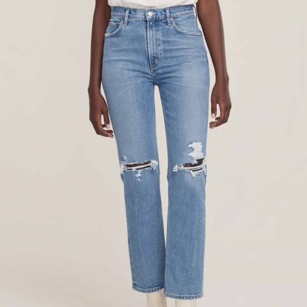 Agolde Wilder Mid Rise Jean in Whiplash Wash